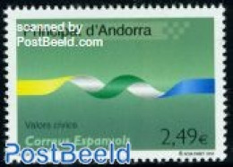 Andorra, Spanish Post 2010 Civic Values 1v, Mint NH - Nuovi