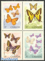 Canada 1988 Butterflies 4v [+] Or [:::], Mint NH, Nature - Butterflies - Unused Stamps