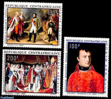 Central Africa 1969 Napoleon I 3v, Mint NH, History - History - Napoleon - Art - Paintings - Napoleone