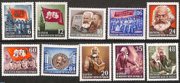 Germany, DDR 1953 Karl Marx Year 10v, Mint NH, Art - Authors - Neufs