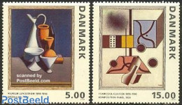 Denmark 1993 Paintings 2v, Mint NH, Art - Modern Art (1850-present) - Paintings - Nuovi