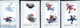 Denmark 2009 Playing In Snow 4v S-a, Mint NH, Various - Toys & Children's Games - Nuevos