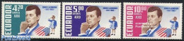 Ecuador 1964 Death Of Kennedy 3v, Mint NH, History - American Presidents - Ecuador