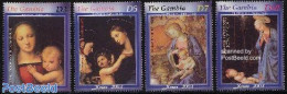 Gambia 2003 Christmas 4v, Mint NH, Religion - Christmas - Art - Paintings - Noël