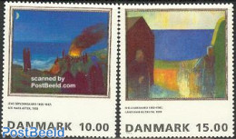 Denmark 1995 Paintings 2v, Mint NH, Art - Modern Art (1850-present) - Ungebraucht