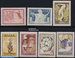 Greece 1953 Country Products 7v, Mint NH, Nature - Fruit - Wine & Winery - Nuevos