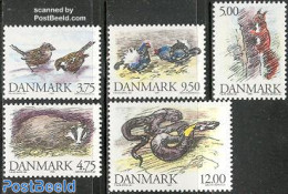 Denmark 1994 Animals 5v, Mint NH, Nature - Animals (others & Mixed) - Birds - Poultry - Reptiles - Snakes - Neufs