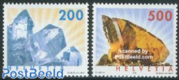 Switzerland 2002 Minerals 2v, Mint NH, History - Geology - Nuevos