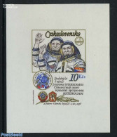 Czechoslovkia 1979 Intercosmos Imperforated S/s, Mint NH, Transport - Space Exploration - Other & Unclassified