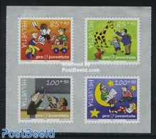 Switzerland 2004 Pro Juventute 4v S-a, Mint NH, Nature - Science - Transport - Various - Giraffe - Education - Automob.. - Nuevos