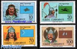 Türkiye 1985 Turkish Historic Leaders 4v, Mint NH, History - Flags - Other & Unclassified