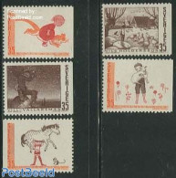 Sweden 1969 Fairy Tales 5v, Mint NH, Nature - Cats - Ducks - Horses - Art - Children's Books Illustrations - Fairytales - Nuevos