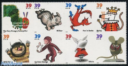 United States Of America 2006 Children Book Animals 8v S-a, Mint NH, Nature - Various - Monkeys - Joint Issues - Art -.. - Unused Stamps