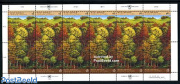 United Nations, Vienna 1988 Trees M/s, Mint NH, Nature - Trees & Forests - Rotary, Lions Club