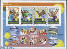 Congo Dem. Republic, (zaire) 2012 Tennis 4v M/s, Mint NH, Sport - Sport (other And Mixed) - Tennis - Tennis