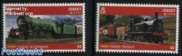Jersey 2015 Model Trains 2v, Only Europa, Mint NH, History - Transport - Various - Europa (cept) - Railways - Toys & C.. - Treni