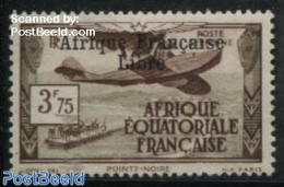 French Equatorial Africa 1940 3.75Fr, Stamp Out Of Set, Mint NH, Transport - Aircraft & Aviation - Nuevos