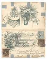 Carte Lettre Recommandée Sage Fêtes Du Centenaire De Dunkerque 1893 Pour Lieutenant Thomas Anvers Belgique Fremy Edmond - Cartes-lettres