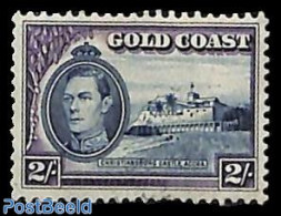 Gold Coast 1938 2s, Stamp Out Of Set, Perf. 11.5:12, Unused (hinged), Art - Castles & Fortifications - Kastelen