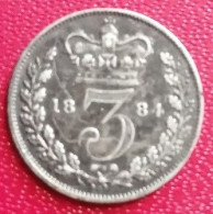 3 Pence Grande-Bretagne De 1884 Victoria - Other & Unclassified