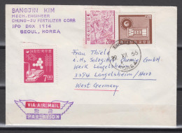 SOUTH KOREA 1966 - Cover With 3 Stamps - Corea Del Sur