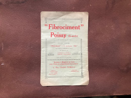 531 DOCUMENT COMMERCIAL  Fibrociment  POISSY  Seine & Oise. - Artesanos