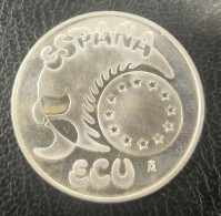 ESPAÑA. AÑO 1989. 5 ECUS PLATA CARLOS V. PESO 33,7 GR. - Sonstige & Ohne Zuordnung