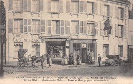 MAGNY-en-VEXIN (Val-d'Oise) - Hôtel Du Grand Cerf, L. Nantier - Café-Restaurant, Calèche, Voiture Décapotable, Attelage - Magny En Vexin