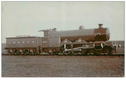 CHEMIN DE FER.n°45.LONDRES,BRIGTON,SOUTH COAST.CP PHOTO ORIGINALE.RARE.LOCOMOTIVE LB & SCR 421.RARE - Zubehör