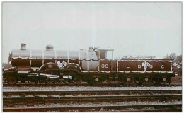 CHEMIN DE FER.n°46.LONDRES,BRIGTON,SOUTH COAST.CP PHOTO ORIGINALE.RARE.LOCOMOTIVE LB SC 39.RARE - Matériel