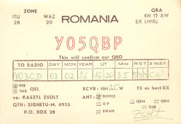Romania Radio Amateur QSL Post Card Y03CD Y05QBP - Amateurfunk