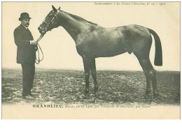 Hippisme.n°37652.grandlieu.alezan .1910.CHEVAUX.SUPPLEMENT A LA FRANCE CHEVALINE.course.cheval.jokey. - Reitsport