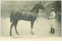 Hippisme.n°37650.gribouille.alezan .1910.CHEVAUX.SUPPLEMENT A LA FRANCE CHEVALINE.course.cheval.jokey. - Reitsport