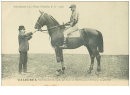 Hippisme.n°37642.galoubet.bai Brun .1910.CHEVAUX.SUPPLEMENT A LA FRANCE CHEVALINE.course.cheval.jokey. - Reitsport