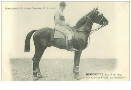 Hippisme.n°37601.hegesippe.bai .1911.CHEVAUX.SUPPLEMENT A LA FRANCE CHEVALINE.course.cheval.jokey. - Hípica