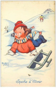 ILLUSTRATEURS.n°13132.BEATRICE MALLE.SPORTS D'HIVER.GARCONNET TOMBANT DE LA LUGE - Mallet, B.