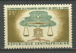 CENTRAFRICAINE 1963 N° 35 ** Neuf  MNH SUPERBE C 1 € Déclaration Universelle Des Droits De L'Homme - Central African Republic