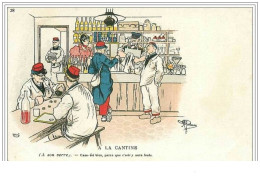 ILLUSTRATEURS.GUILLAUME.A LA CANTINE.CASE TOI BIEN PARCE QUE CE SOIR Y AURA FOULE - Guillaume