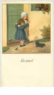 ILLUSTRATEURS.n°31388.PAULI EBNER.LA PEUR.ENFANT AYANT PEUR D'UN PETIT CHIEN NOIR - Ebner, Pauli