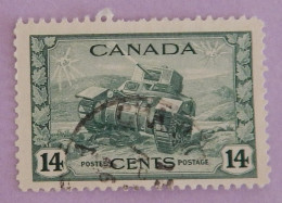 CANADA YT 215 OBLITÉRÉ "CHAR D ASSAUT" ANNÉES 1943/1948 - Usados