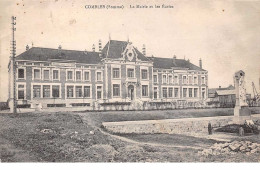 80    .    N° 203536    .      COMBLES       .LA MAIRIE ET LES ECOLES - Combles