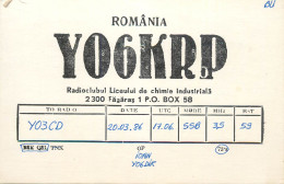 Romania Radio Amateur QSL Post Card Y03CD Y06KRP - Amateurfunk