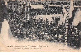 Evenement.n°59771.grèves.nantes.manifestations Du 14 Juin 1903.catholiques Se Rendant Place Dumoustier - Sciopero