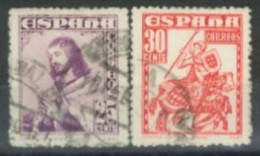 SPAIN,  1948, FERDINAND III & GRANDSON OF ADM. RAMON DE BONIFAZ STAMPS COMPLETE SET OF 2, # 756/57, USED. - Usati