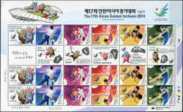 SOUTH KOREA - 2014 - MINIATURE SHEET MNH ** - The 17th Asian Games Incheon 2014 - Corea Del Sud