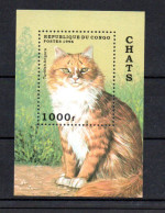 CONGO - REPUBLIQUE DU CONGO - 1996 - M/S - B/F - CHATS - CATS - KATZEN - TURKISH ANGORA - - Ungebraucht