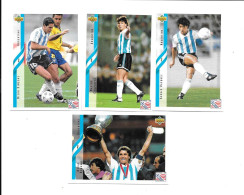 EH30 - CARTES UPPER DECK USA 94 - ARGENTINA  - OSCAR RUGGERI - SERGIO VASQUEZ - DIEGO SIMEONE  - NESTOR CRAVIOTTO - Trading-Karten