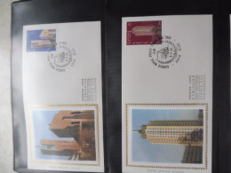 Belgique Belgie  Fdc  Soie  Fdc Z/s 2251/2252 Oblitéré Gestempelt  Vise Europa 1987 - 1981-1990