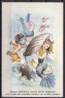 CPA VINTAGE - DIVER - PLONGEUR - TAUCHER - MERMAID - SIRENE - MEERJUNGFRAU - SIRENA - SUBACQUEO - ENFANT - Tuffi