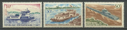 CENTRAFRICAINE 1968 N° 112/114 ** Neufs  MNH  Superbes C 5 € Bateaux Ships Vapeurs Fluviaux Ville De Bangui Lambin - Central African Republic